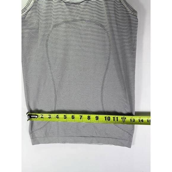 Lululemon Swiftly Tech Racerback 2.0 Tempo Stripe White Black Sz 4 - Picture 2 of 4